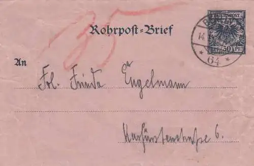 3x Rohrpost-Brief Berlin 1899/1900 Berlin