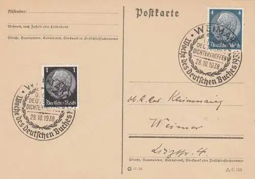 8x Postkarte mit verschiedenen Sonder-/Werbe-Stempeln