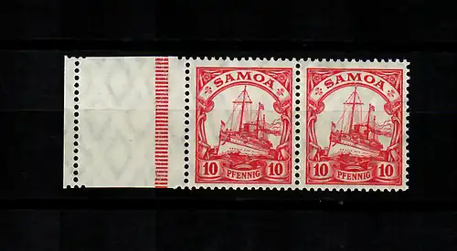 Samoa: MiNr. 22 LF, waagrechtes Paar, postfrisch, **