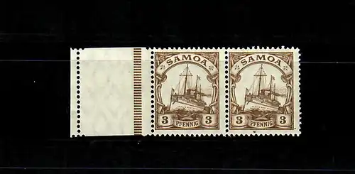 Samoa: Mi Nr. 20 LF, couple horizontal, frais, **