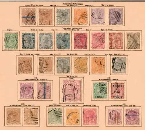 Ceylan 1855-1905: nearly complete collection inclu. service stamps */o