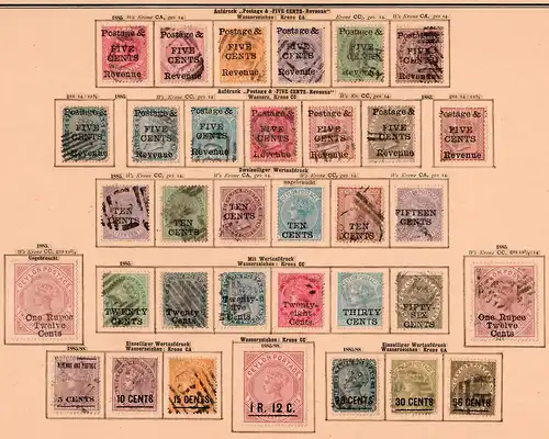 Ceylan 1855-1905: nearly complete collection inclu. service stamps */o