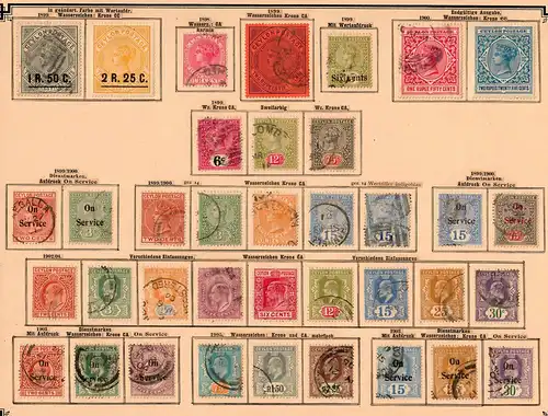 Ceylan 1855-1905: nearly complete collection inclu. service stamps */o