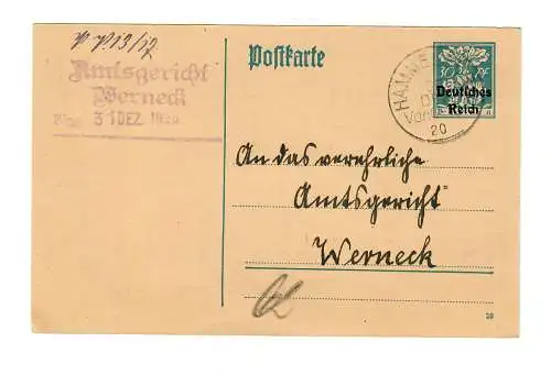 Affaire entière Hammelburg, 1920 après Werneck