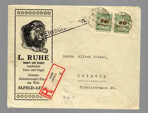 Animaux exotiques/oiseaux Alfeld/Leine 29.11.23 vers Leipzig, Min. 329B, Infla Sign