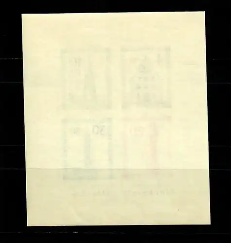 Baden 1949: MiNr. Block, 1 B VI, postfrisch, **