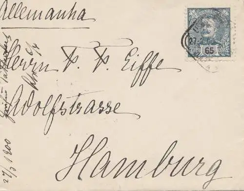 Portugal: 1900 Lettre à Hambourg. .