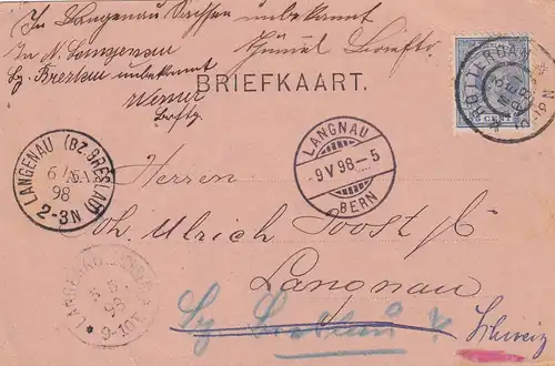 Rotterdam post card adressed to Schlesia, forwarded to Switzerland Langenau