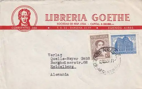 cover Buenos Aires 1951 to Heidelberg, Libreria Goethe