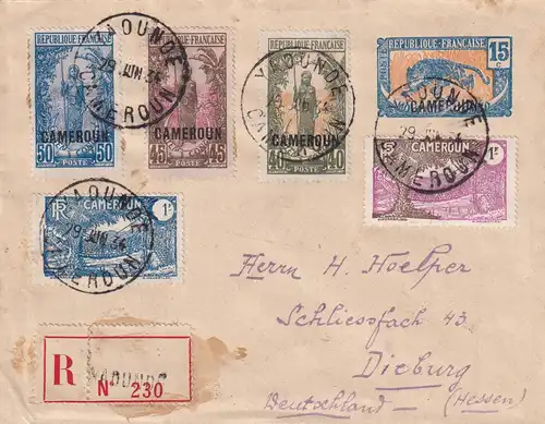 Cover Yaounde 1934 to Dieburg/Germany