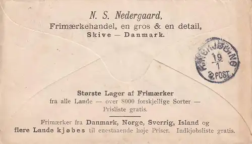 cover 1898 Skive to Ringkjobing