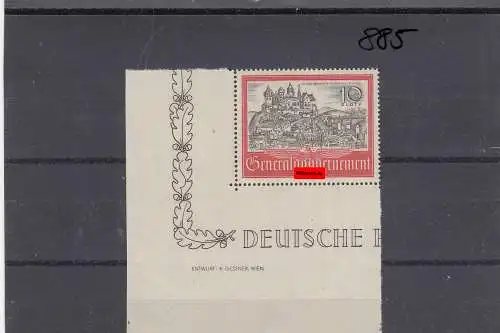 GG: MiNr. 65, postfrisch, **, Eckrand E3, Sektor Nr. 2