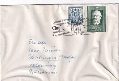 Christkindl Brief 1958 nach Plochingen