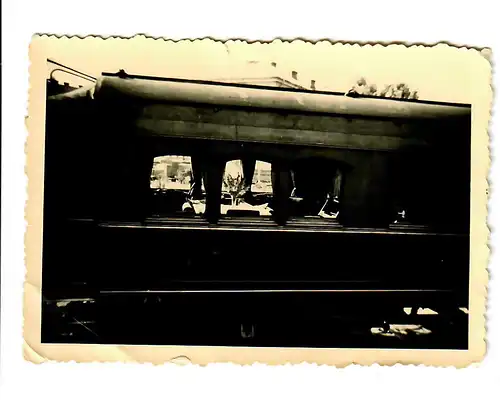 Generalgouvernement: Eisenbahnwagen Abteil Aufschrift: GG/Ostbahn