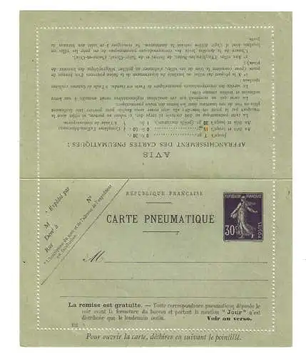 Rohrpost: Carte Pneumatique, unused