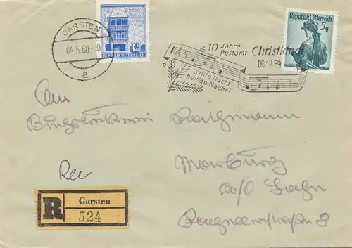 1959: 10 Jahre Postamt Christkindl - Österreich