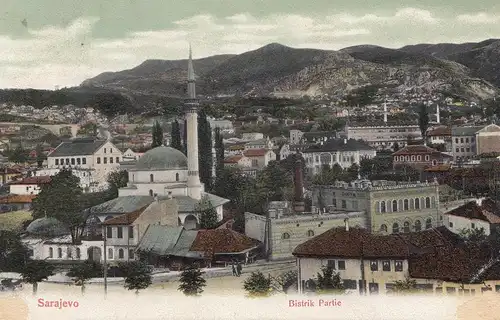 Bosnie: 1906: Carte de visite Sarajevo vers Munich