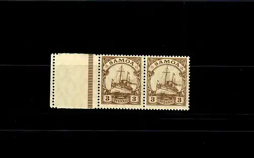 Samoa: MiNr. 20 LF, postfrisch, **, waagrechtes Paar