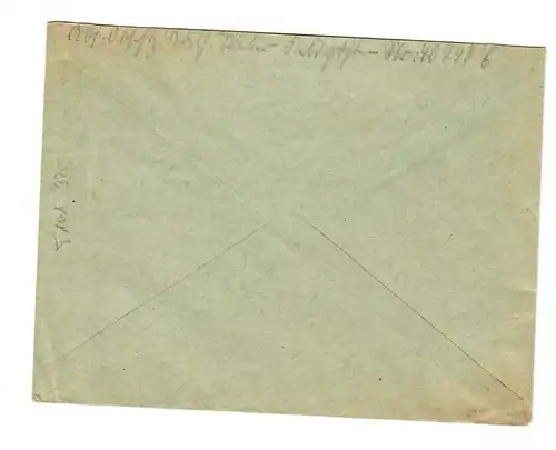 Tampon de poste GG: Revue de la poste de Poznan-Kutno sur lettre de courrier de champ