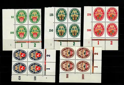 DR: Min. 425-429, Eckrand Quadruple VE3, post-fraîchissement, **