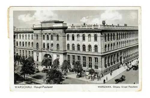 GG: AK Warschau: Haupt-Postamt, 1942