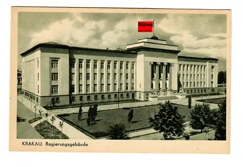 GG: AK Krakau: Regierungsgebäude, Feldpost 1941