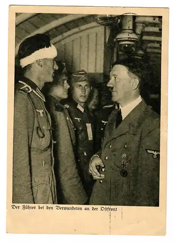 Generalgouvernement GG: Postkarte Verwundete an der Ostfront, Warschau 1940