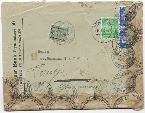 Dresdner Bank vers l'Italie 1937, transfert de trou d'entreprise, contrôle des changes