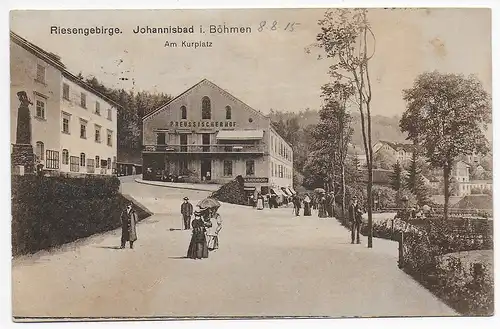 Carte de vue de la région de Grisbad i. Bohmen vers Oberhof, censure