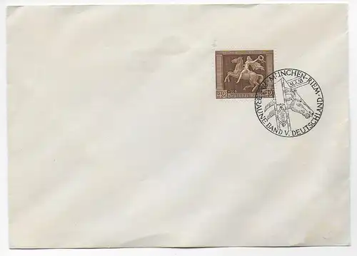 DR: Blankoumschlag mit Sonderstempel: Braunes Band, München 1938