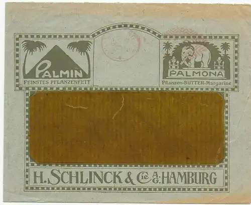 Freistempel Hamburg 1921, Pflanzenfett Werbung, Elefant