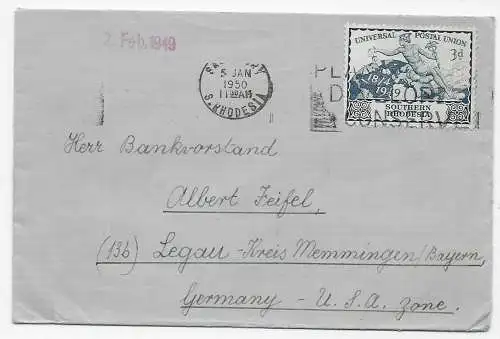 Bulawayo, Rhodesia, 1950 to Legau/Memmingen