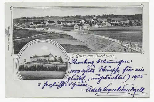 Ansichtskarte Gruss aus Illerbeuren nach Johannekirchen/Bogenhausen, 1905