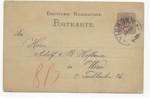 Affaire entière Reichspost Viersen à Vienne, ancien cachet