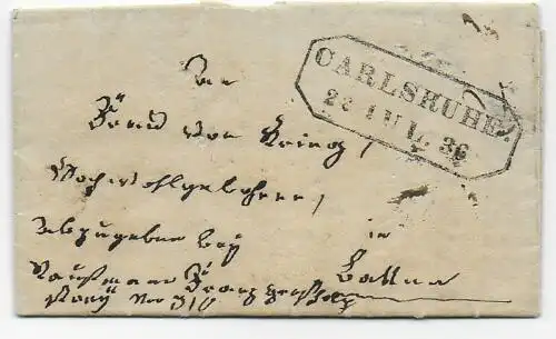 Brief aus Karlsruhe 1836, Baden