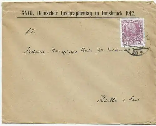 XVIII Journée des géographes allemands à Innsbruck, 1912, après Halle