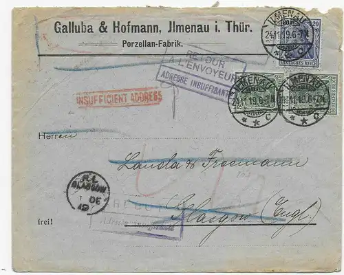 Galluba & Hofmann, Ilmenau, vers Glasgow et retour, 1919