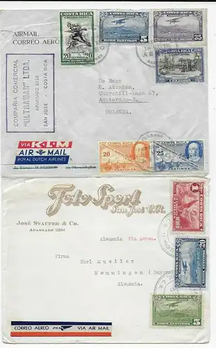 3x Lettres 1937/1950 to Amsterdam or Memmingen