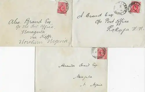 3x Briefe aus Lagos, 1910 - 1913