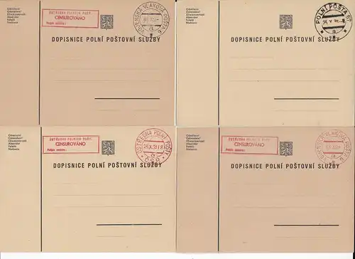 9x blanko Feldpost um 1938 mit Zensurstempel