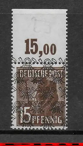 MiNr. 41 IIa, POR dgz, Oberrand, ** postfrisch