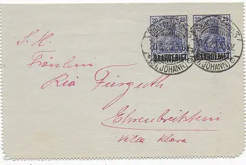 Ansichtskarte Strasbourg nach Rottenburg, Stempel L1