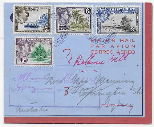 air mail to Sydney, unknown and back