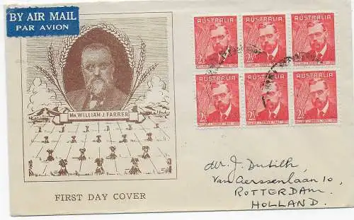 FDC - air Mail Victoria à Rotterdam, arrière Kangourou