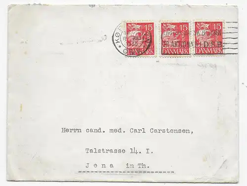 Brief von Kopenhagen 1935 nach Jena