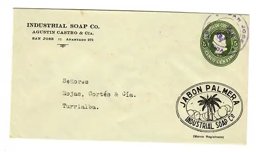 Cover San José Industrial Soap to Turrialba 1934