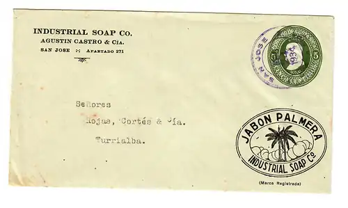 San José Industrial Soap to Turrialba 1934