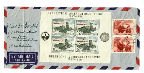 Air Mail Bruxelles, 1957 en Australie.