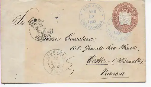 San Jose 1902 to Sète Hérault/France, 1902