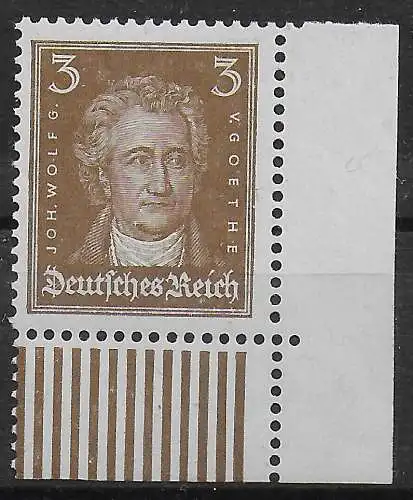 DR: Mi Nr. 385, coin E4, frais, **